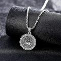 wholesale 925 Sterling Silver Sagittarius Constellation Pendant Necklace Zodiac s for Women and Men-0-2