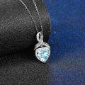 wholesale 925 Sterling Silver 4 Carat Cubic Zirconia Heart Necklace for Women Gift Mom-0-1