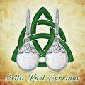 wholesale 925 Sterling Silver Moonstone Celtic Knot Teardrop Dangle Earrings-0-16