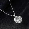 wholesale 925 Sterling Silver Praying Hands Cross Serenity Prayer Medal Pendant Necklace-0-4