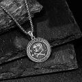 wholesale 925 Sterling Silver Memento Mori Skull Crossbones Pendant Necklace for Men & Women-0-4