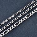 wholesale Sterling Silver Diamond Cut Italian Figaro Chain 3 5 5mm 18 26 Unisex-0-3