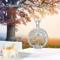 wholesale 925 Sterling Silver Heart & Tree Pendant Necklace with Cubic Zirconias for Women's Family s-0-4