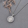wholesale 925 Sterling Silver 925 Saint Benedict Medal Pendant Necklace  for Catholic Protection Gifts-0-2