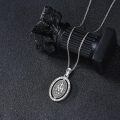 wholesale 925 Sterling Silver Miraculous Medal Pendant Necklace with Chain - Catholic Gift for Women and Men-0-2