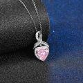 wholesale 925 Sterling Silver 4 Carat Cubic Zirconia Heart Necklace for Women Gift Mom-0-1