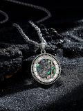 wholesale 925 Sterling Silver Saint Christopher and Saint Michael Pendant Necklace with Abalone Shell Protection  for Men & Women-0-1