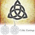 wholesale 925 Sterling Silver Celtic Knot Drop Earrings - Irish s for Women-0-4