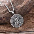wholesale 925 Sterling Silver Saint Benedict Medal Pendant Necklace with Chain for Men and Women-0-1