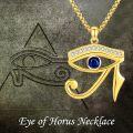 wholesale Gold 925 Sterling Silver Evil Eye Pendant Necklace - Egyptian Protection  for Men & Women-0-6