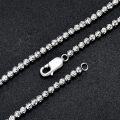 wholesale 925 Sterling Silver 3 mm Shiny Cubic Zirconia Cut Cable Chain Necklace for Men & Women - Lengths from 18 to 24 Inches-0-1
