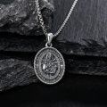 wholesale 925 Sterling Silver St. Dymphna Medal Necklace Religious s for Women Men 24 Chain-0-2