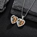 wholesale 925 Sterling Silver Evil Eye Heart Photo Locket Pendant Necklace Gifts for Women-0-3