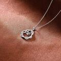 TOUPOP Sterling Silver Heart Pendant Necklace, 40th Birthday Gift for Women-0-4