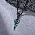 wholesale Sterling Silver Viking Arrowhead Thor s Hammer Axe Wolf Necklace Norse Pagan Jewelry for Men Women-0-7