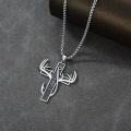 wholesale 925 Sterling Silver Deer Antler Cross Pendant Necklace for Men Hunting s-0-3