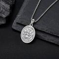 wholesale 925 Sterling Silver St Florian Medal Necklace Protection Charm s for Men Women Boys Girls Kids-0-3