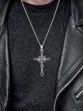 wholesale 925 Sterling Silver Black CZ Jesus Christ INRI Cross Crucifix Pendant Necklace for Men & Women-0-4