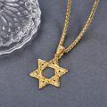 wholesale Gold 925 Sterling Silver Star of David Necklace with Chain Jewish Pendant Gift for Men-0-4