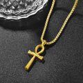 wholesale 925 Sterling Silver Ankh Cross Pendant Necklace-0-4