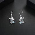 wholesale 925 Sterling Silver Abalone Shell Cowboy Boots Leverback Earrings for Women Western Style Jewelry 4cm Long-0-4