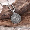 wholesale 925 Sterling Silver Saint Francis Medal Protection Amulet Charm Pendant Necklace  for Men & Women-0-1