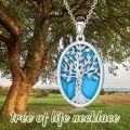 wholesale 925 Sterling Silver Turquoise Tree of Life Pendant with 18+2 Chain-0-2