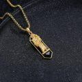 wholesale 925 Sterling Silver Gold Plated Black Onyx Saint Joseph Pendant Necklace-0-2