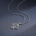 wholesale 925 Sterling Silver Cross with Religious Figures and Halo Charm Pendant Necklace for Men Women-0-1