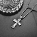 wholesale 925 Sterling Silver Cross Necklace with Joshua 1:9 Bible Verse Pendant and 24 Rolo Chain-0-4