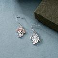 wholesale 925 Sterling Silver Cute Mushroom Animal Earrings-0-2