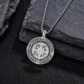 wholesale 925 Sterling Silver Viking Compass Pendant Norse Jewelry for Men Women Gifts -0-3