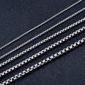 wholesale 925 Sterling Silver Square Rolo Link Chain Necklaces for Women Men-0-3