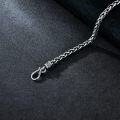 wholesale 925 Sterling Silver Braided Mens Boys Bracelet - 8 Long 6-3/4 mm Width-0-3