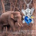 wholesale Sterling Silver Stone Elephant Urn Necklace for Ashes Memorial Jewelry Gift-0-11