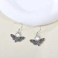wholesale 925 Sterling Silver Butterfly Skull Drop Dangle Earrings Gothic s for Women Girls-0-3