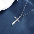 wholesale 925 Sterling Silver Softball Cross Necklace for Women Graduation Gifts for Athletes-0-3