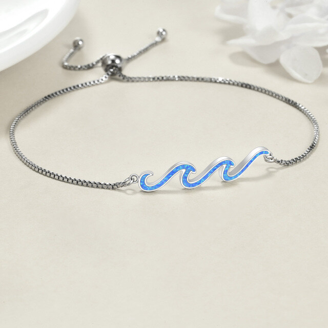 Pulsera Colgante Opal Spray Plata de Ley-2