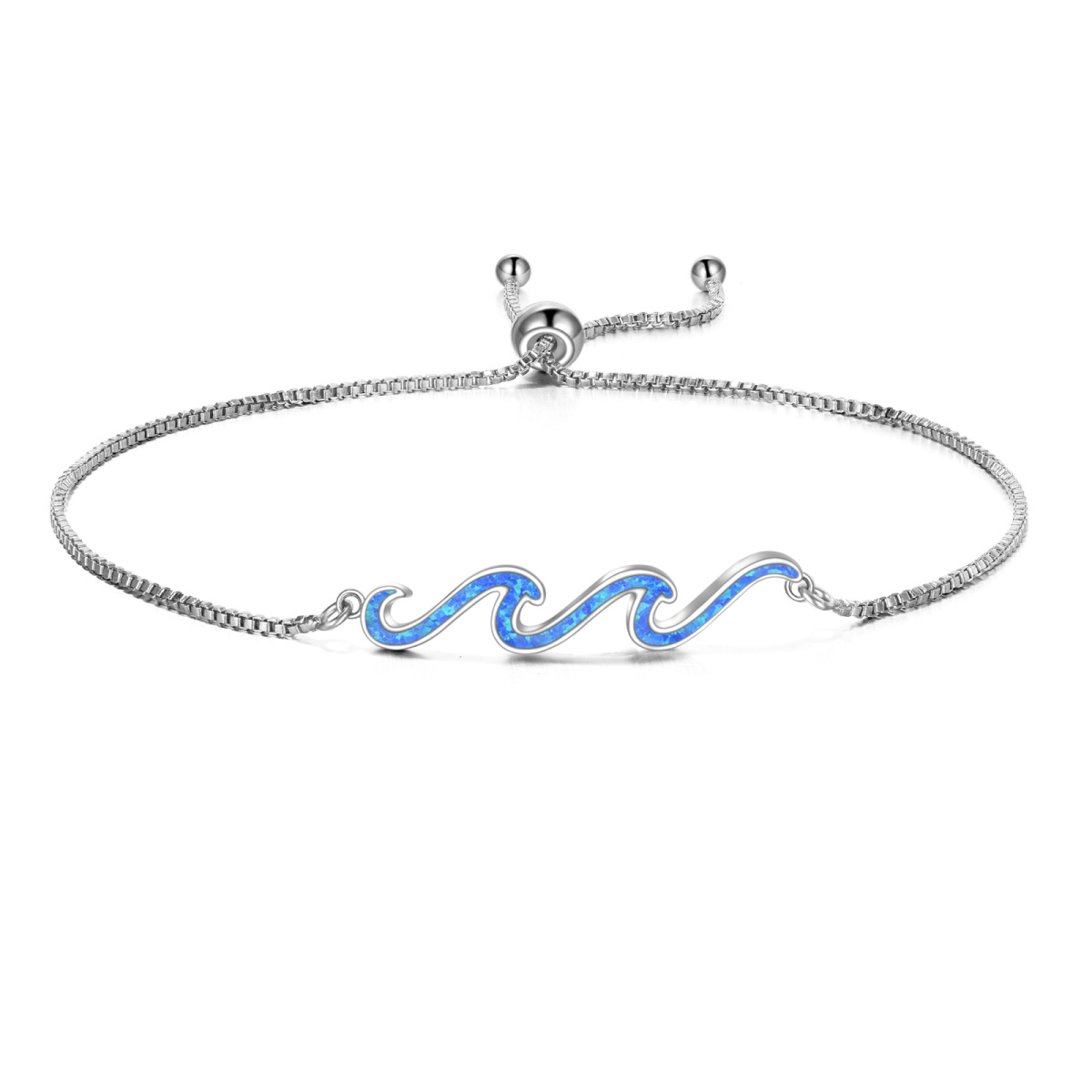 Pulsera Colgante Opal Spray Plata de Ley-1