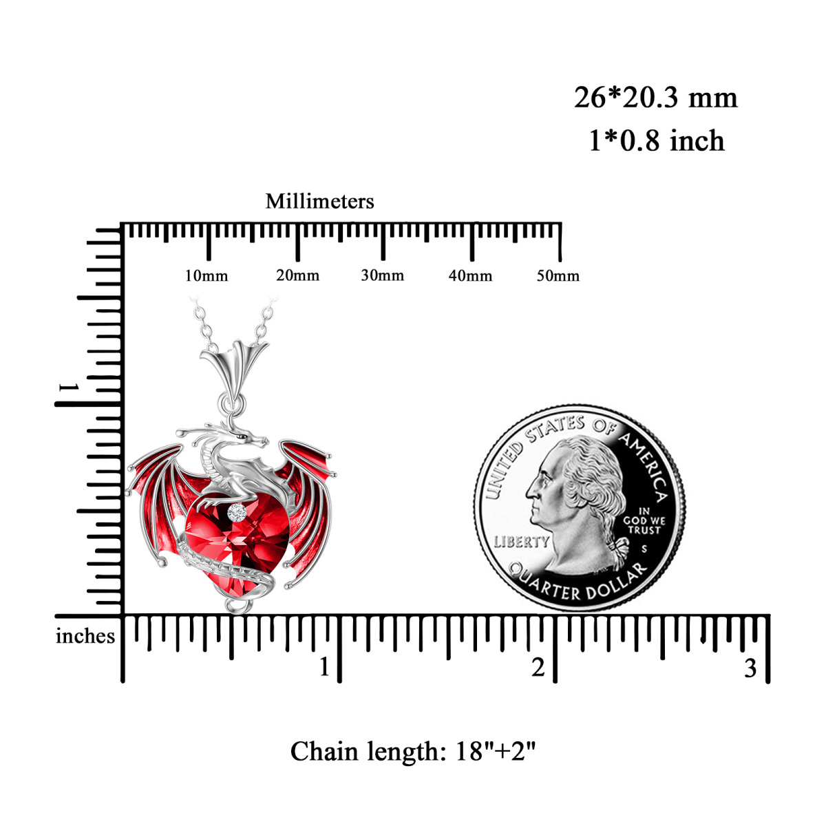 Collier en argent sterling avec pendentif dragon et coeur en cristal-6