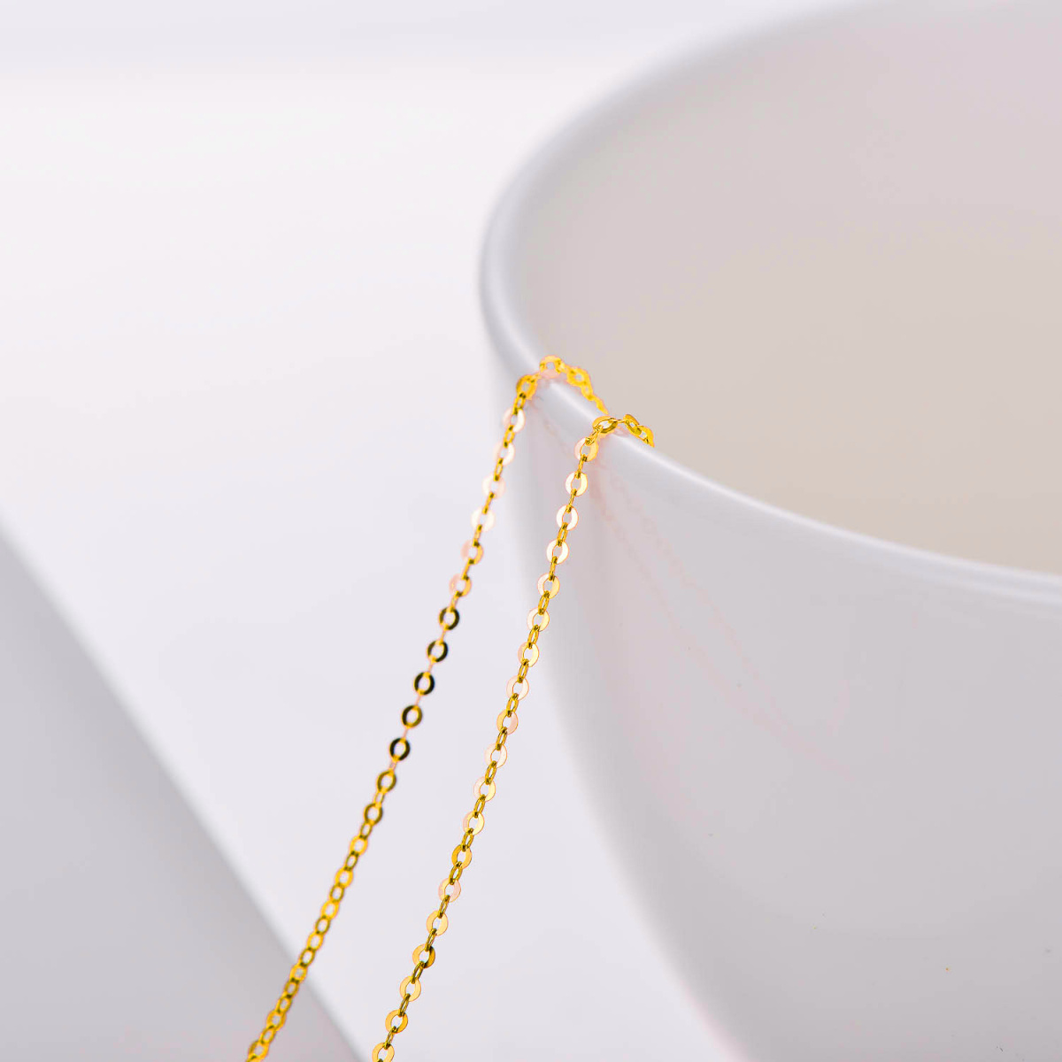 18K Gold Cable Chain Necklace-3