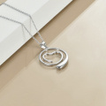wholesale 925 Sterling Silver Swirl Heart Pendant Necklace With Chain For Women-0-11