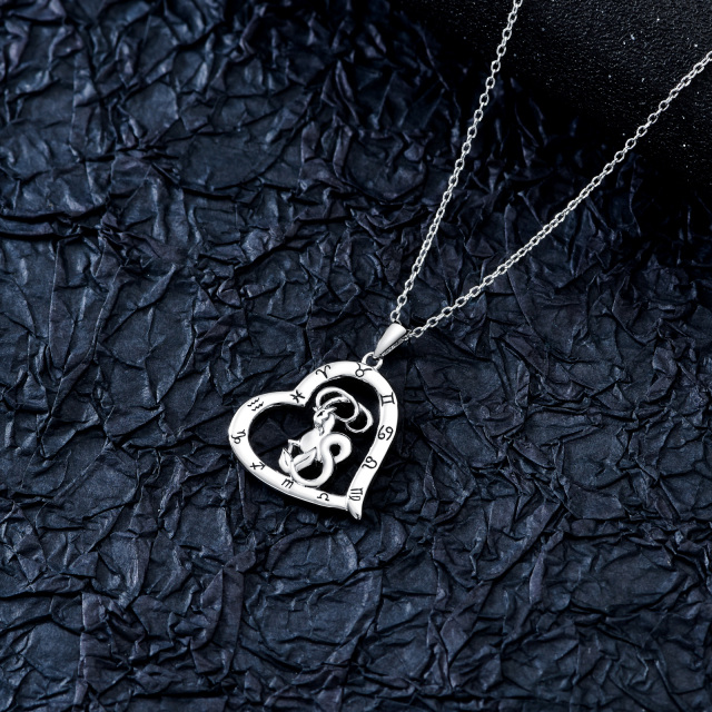 Collana in argento 925 con ciondolo a forma di cuore in Acquario, Ariete, Cancro, Capricorno, Gemelli, Leone, Bilancia, Pesci, Sagittario, Scorpione, Toro e Vergine.-5