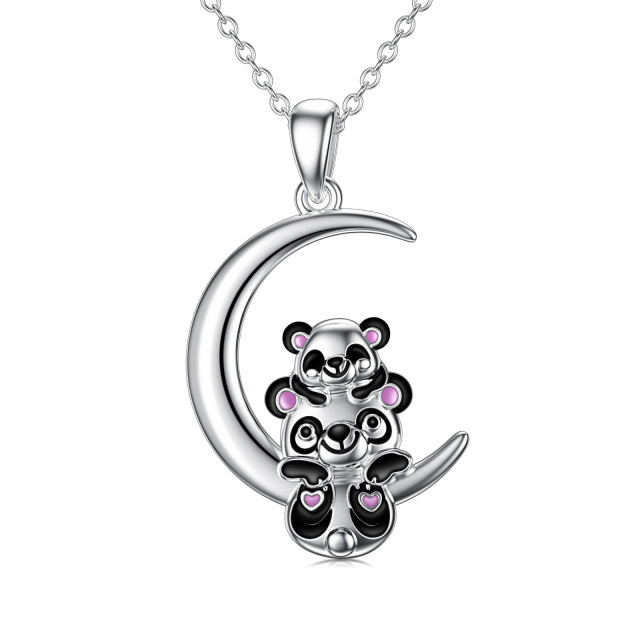 Sterling Silver Mother & Daughter Pendant Necklace-0