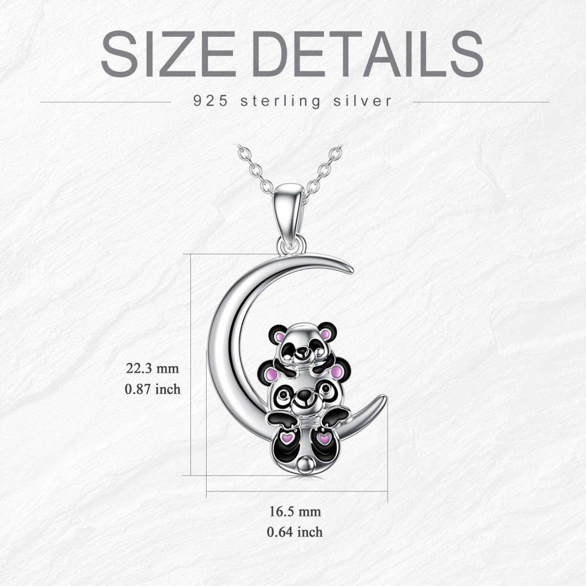 Sterling Silver Mother & Daughter Pendant Necklace-6