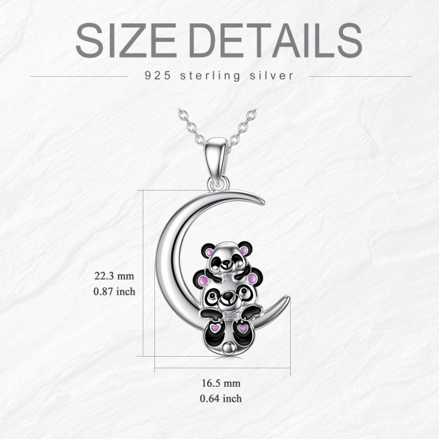 Sterling Silver Mother & Daughter Pendant Necklace-5