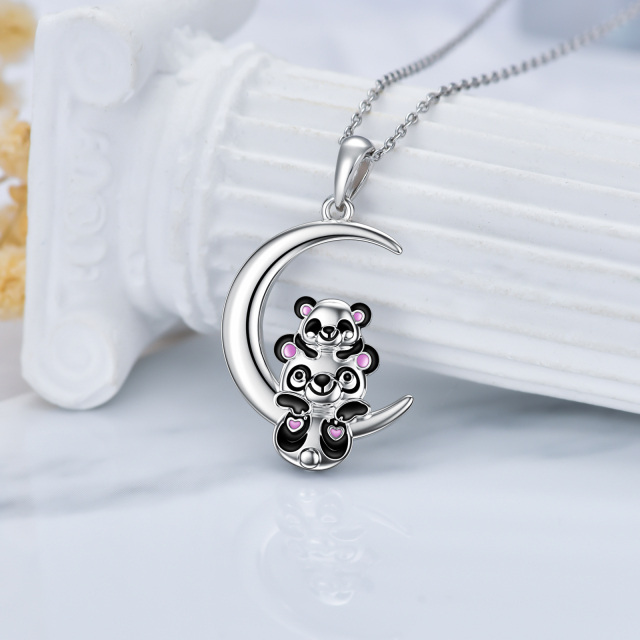 Sterling Silver Mother & Daughter Pendant Necklace-2