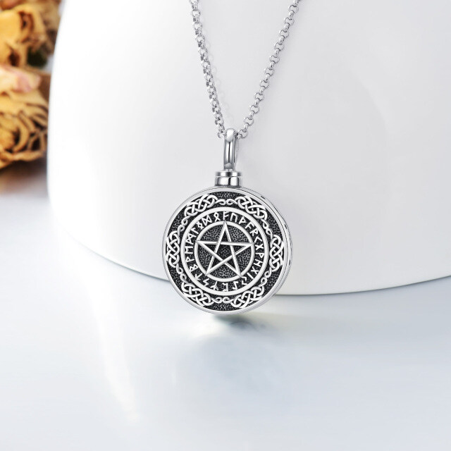 Sterling zilveren Viking rune urnenketting voor as-3