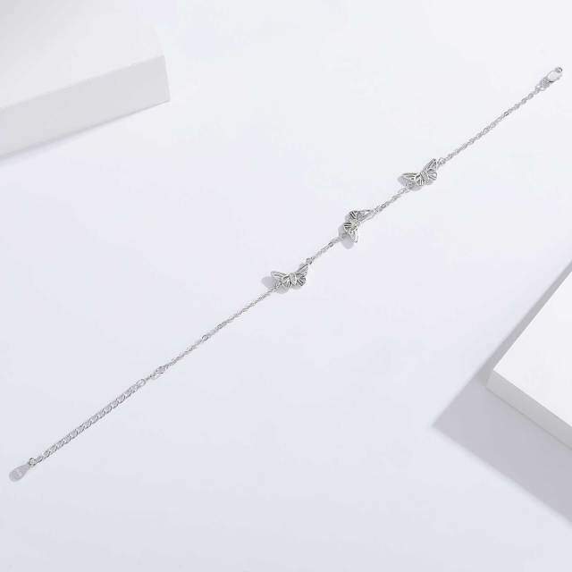 Bracelet en argent sterling avec pendentif papillon en zircon cubique-3