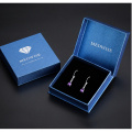 wholesale 925 Sterling Silver Purple Pear Cut Cubic Zirconia Drop Earrings For Women-0-5